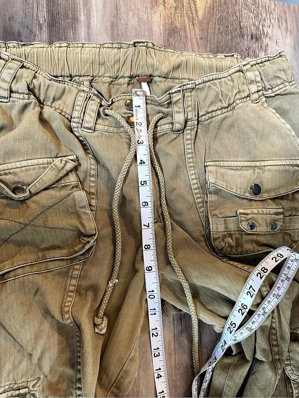 Free People We The Free Tahiti Pull-On Cargo Pants Women's Green - Picture 5 of 8